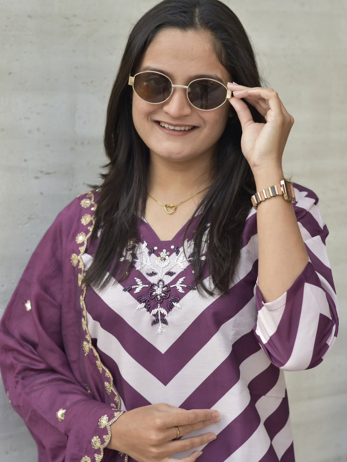 Designer Pure Chanderi Handwork Kurta Pant Dupatta Set for Women – Party Wear