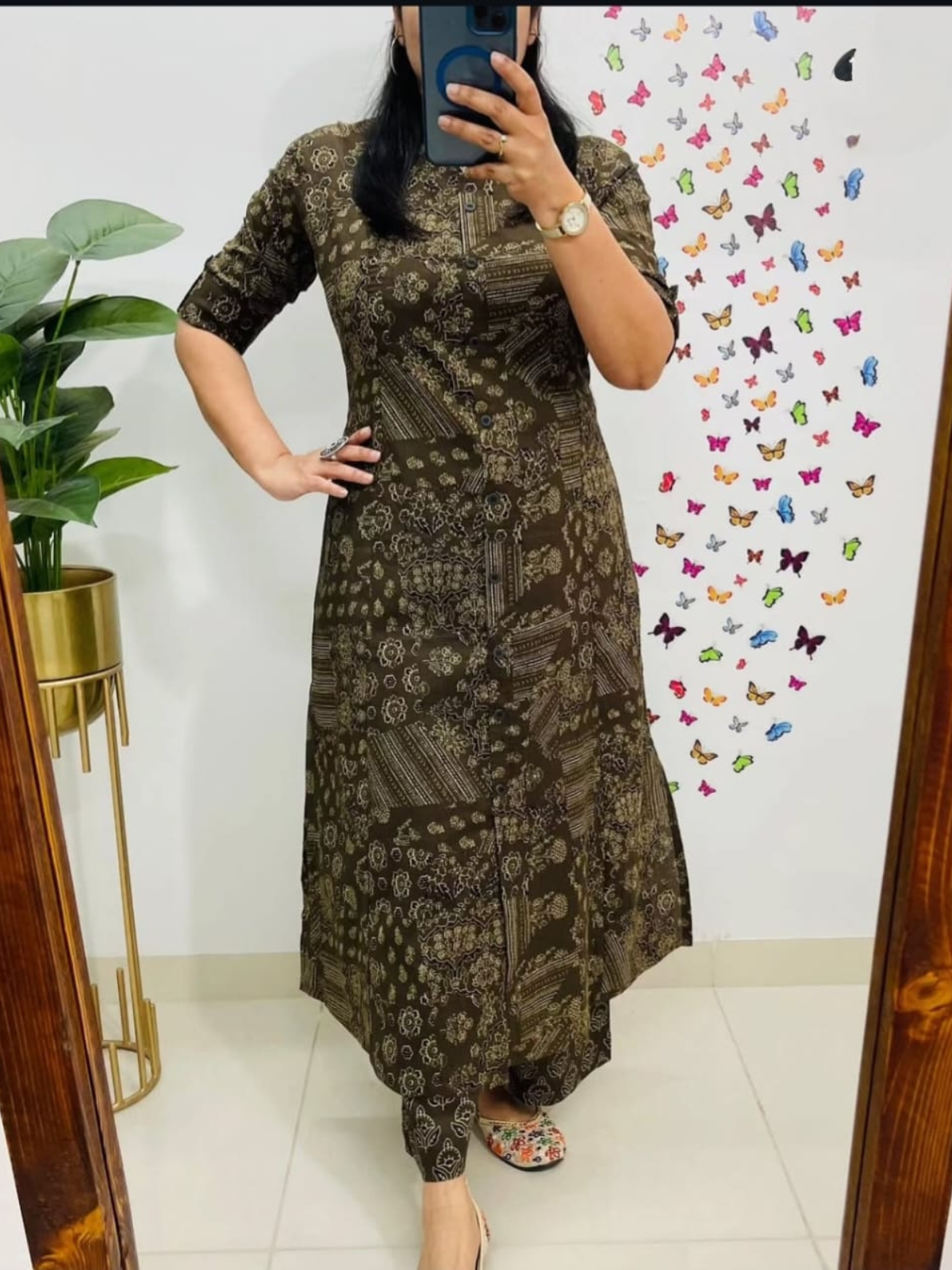 Cotton Blend Digital Print Kurti Pant Co-Ord Set for Women | Casual & Office Wear